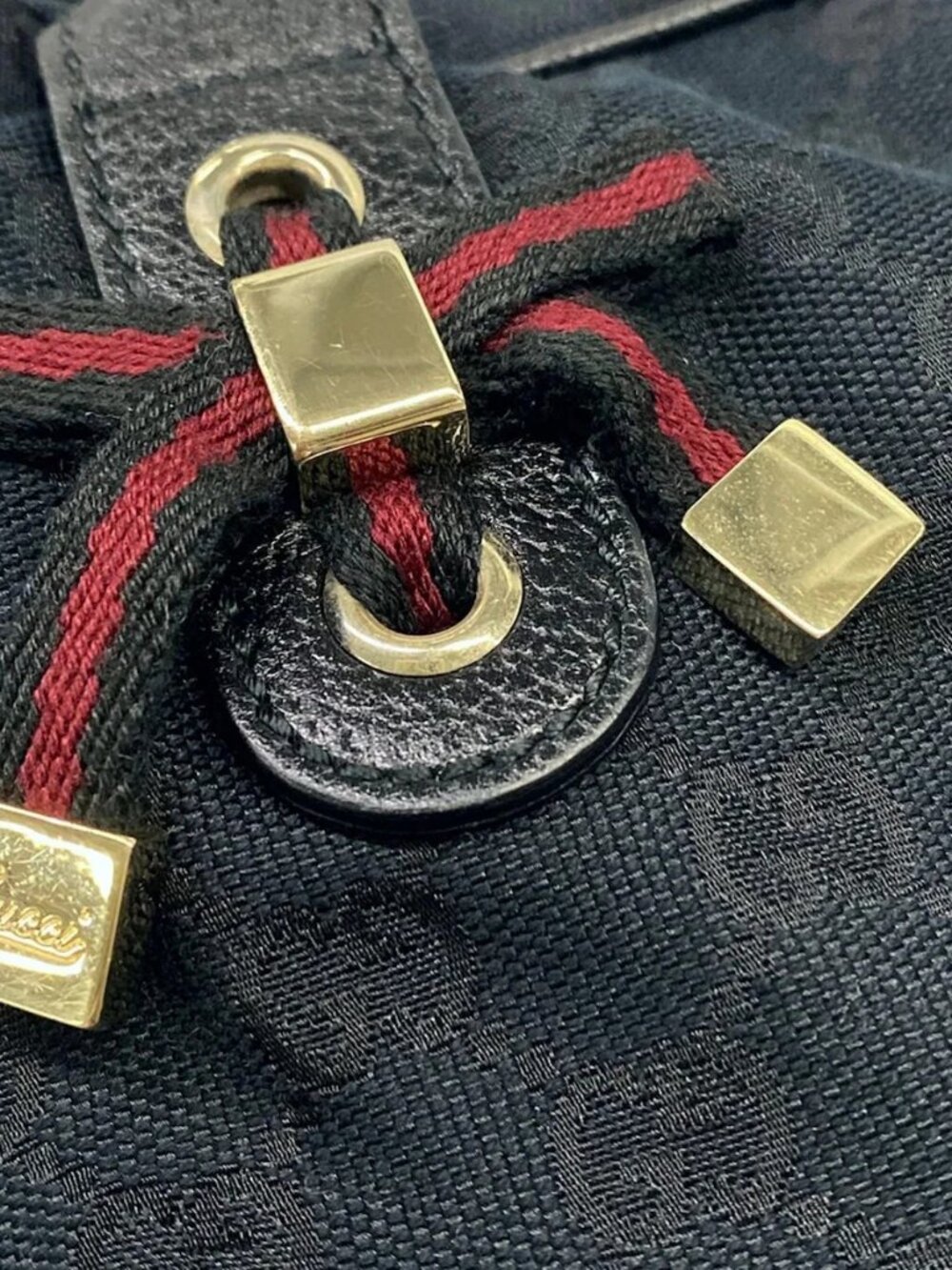 GUCCI Princey, GG pattern 161720 Navy Black Leather - Shoulder Bag - Picture 10 of 15